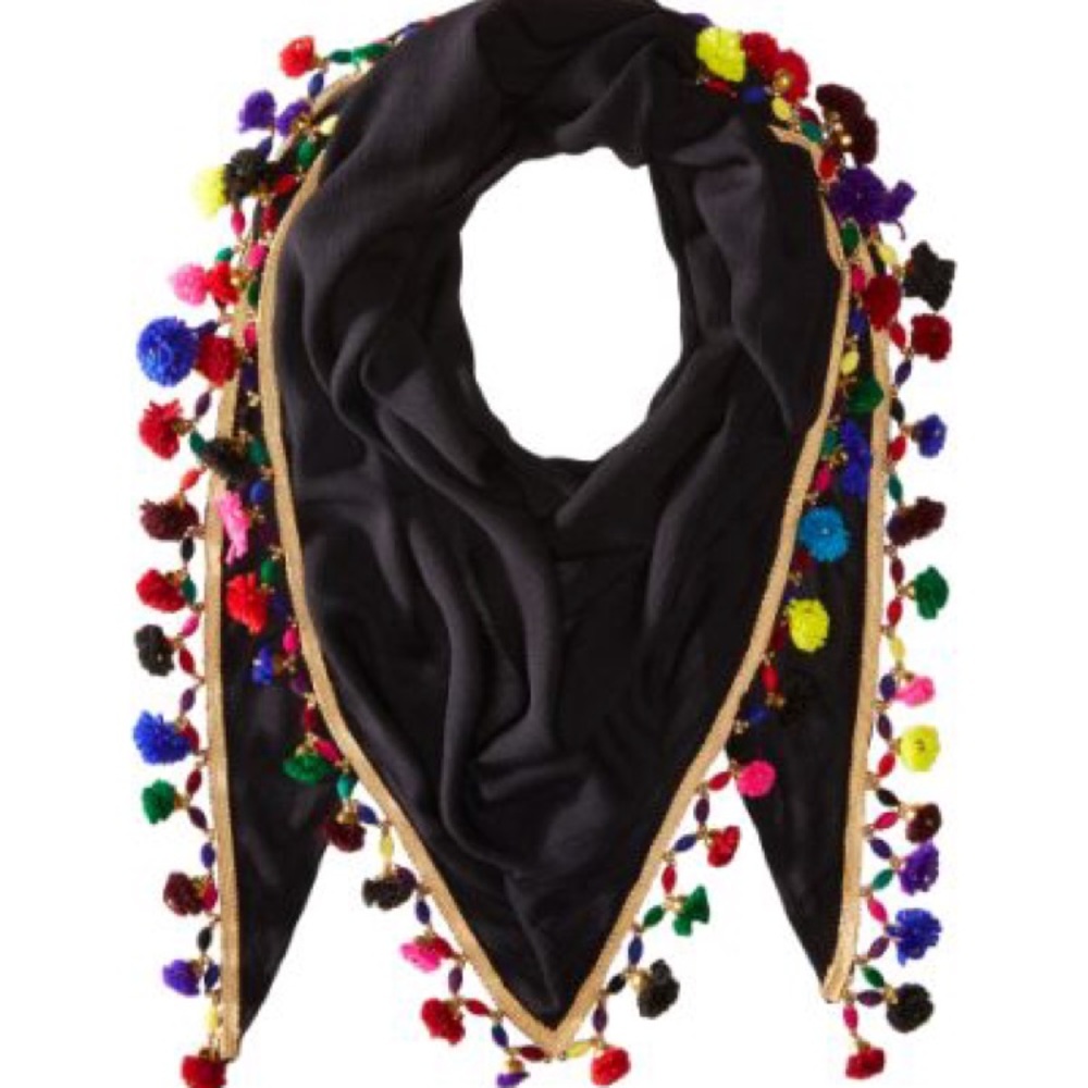 Betsey Johnson Pom-Pom Scarf